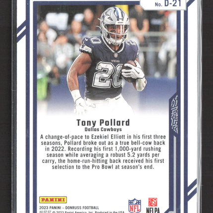 2023 Panini Donruss Dominators Tony Pollard #D-21