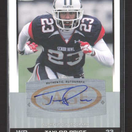 2010 SAGE HIT Taylor Price #A87 Authentic Autograph