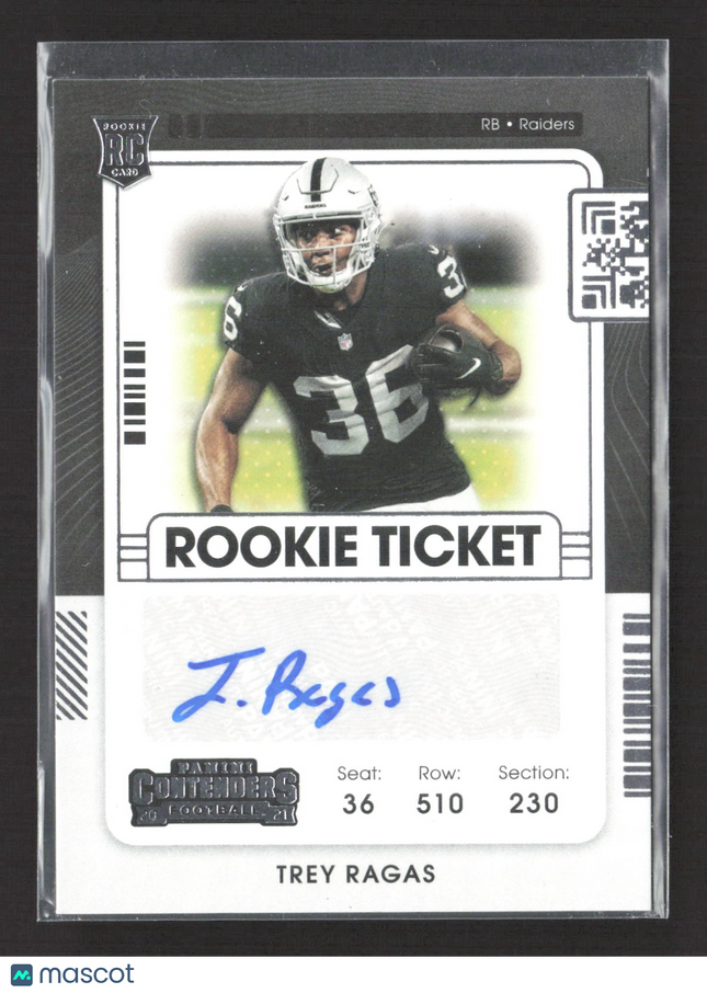 2021 Panini Contenders Rookie Ticket Trey Ragas #286 auto RC