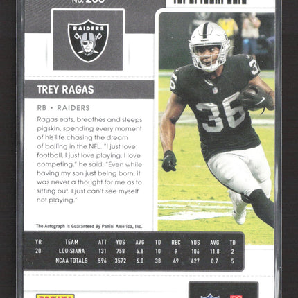 2021 Panini Contenders Rookie Ticket Trey Ragas #286 auto RC