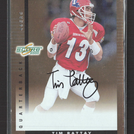 2000 Score Rookie Preview Tim Rattay #SR 34 auto