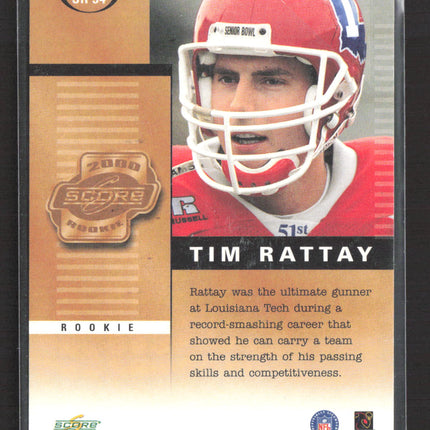 2000 Score Rookie Preview Tim Rattay #SR 34 auto
