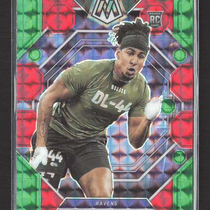 2023 Panini Mosaic Prizm Tavius Robinson #365 Green and Red RC