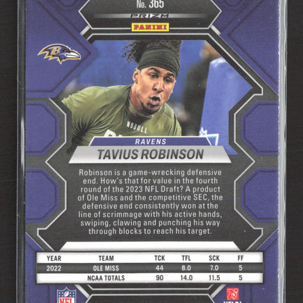 2023 Panini Mosaic Prizm Tavius Robinson #365 Green and Red RC