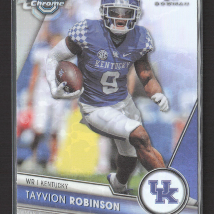 2023 Bowman Chrome University Tayvion Robinson #12 Refractor 1st Bowman