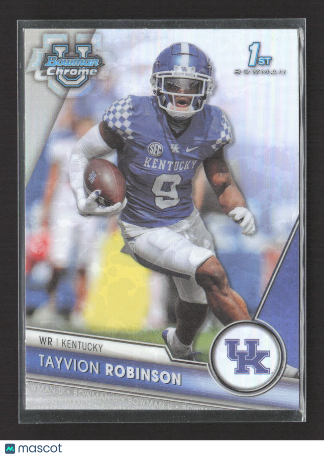 2023 Bowman Chrome University Tayvion Robinson #12 Refractor 1st Bowman