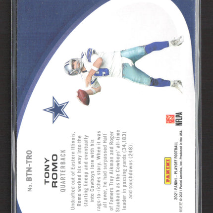 2021 Panini Playoff Behind the Numbers Tony Romo #BTN-TRO