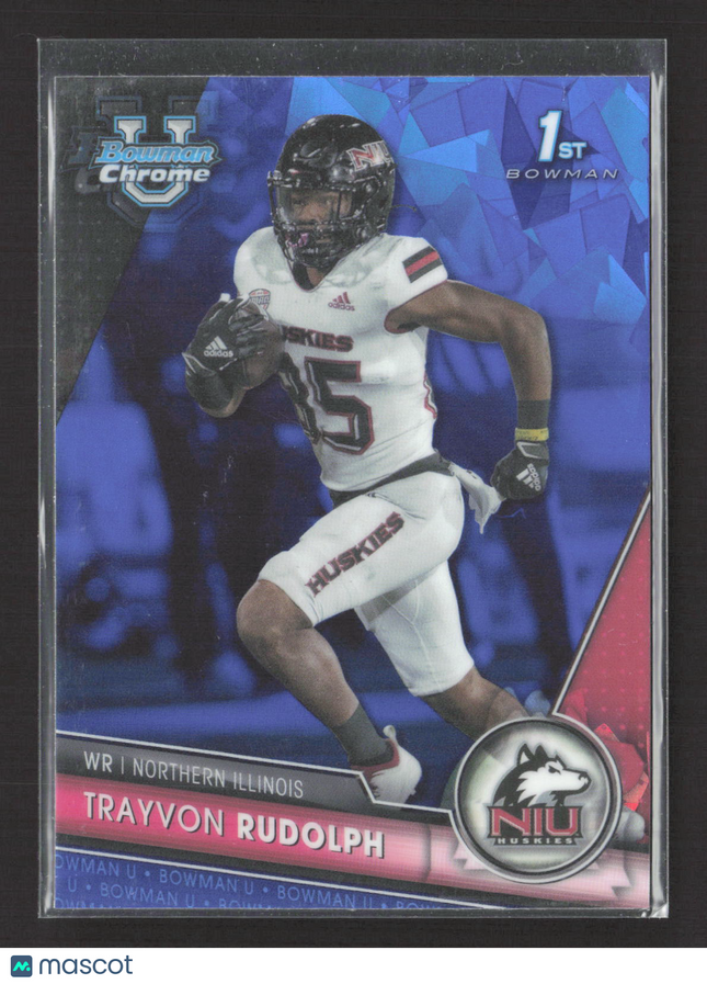 2023 Topps Bowman Chrome University Trayvon Rudolph #119 sapphire