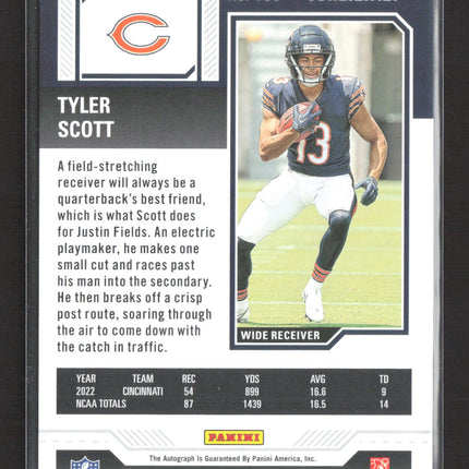 2023 Panini Contenders Football Tyler Scott #138 auto