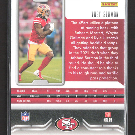 2021 Panini Playbook Trey Sermon #126 RC