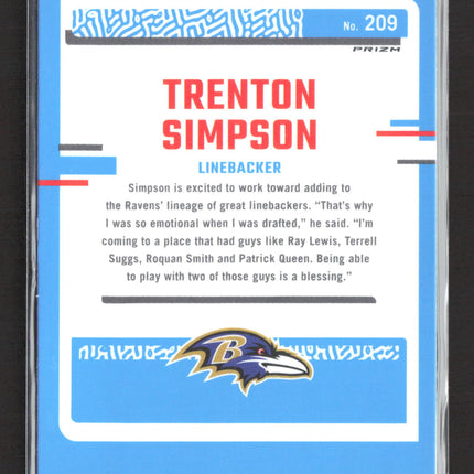 2023 Panini Donruss Optic Trenton Simpson #209 Blue Hyper