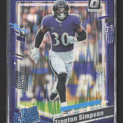 2023 Panini Donruss Optic Trenton Simpson #209 Purple Shock
