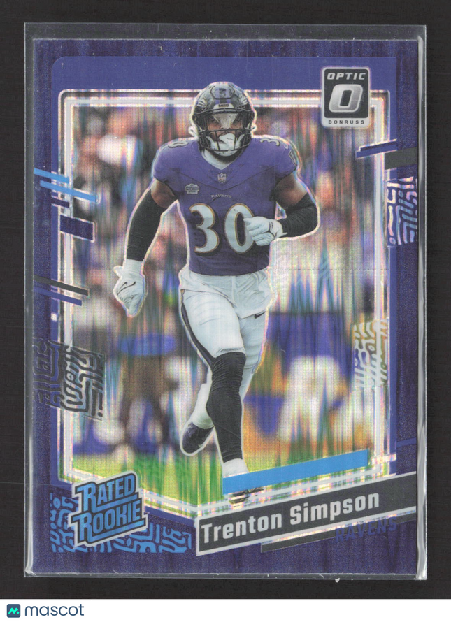 2023 Panini Donruss Optic Trenton Simpson #209 Purple Shock