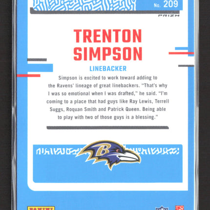 2023 Panini Donruss Optic Trenton Simpson #209 Purple Shock