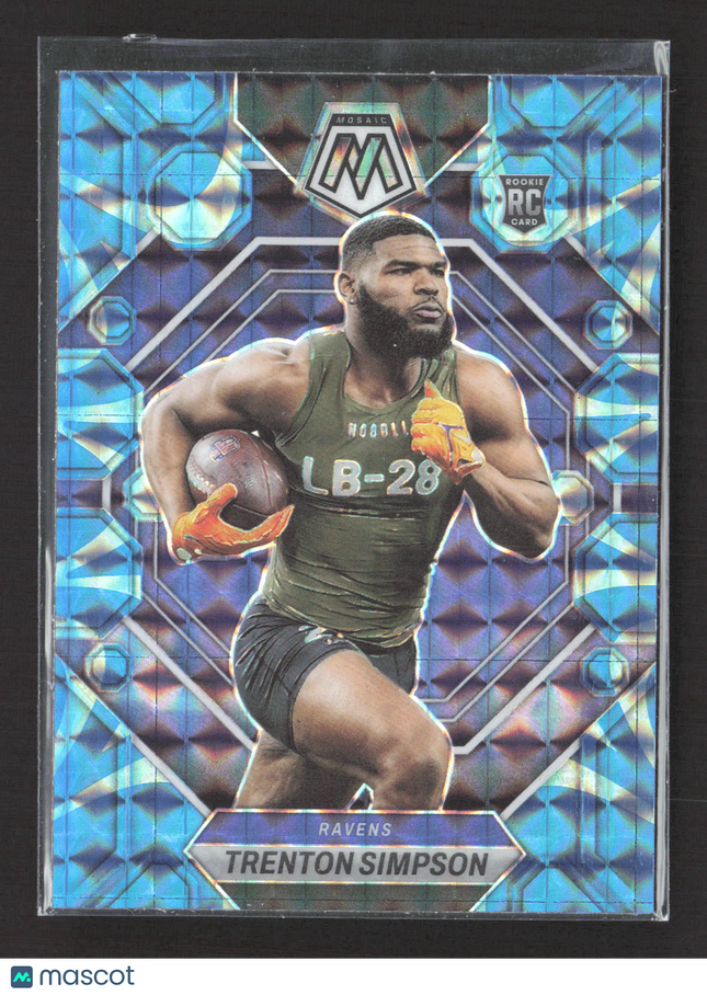2023 Panini Mosaic Prizm Trenton Simpson #367 Blue Reactive RC