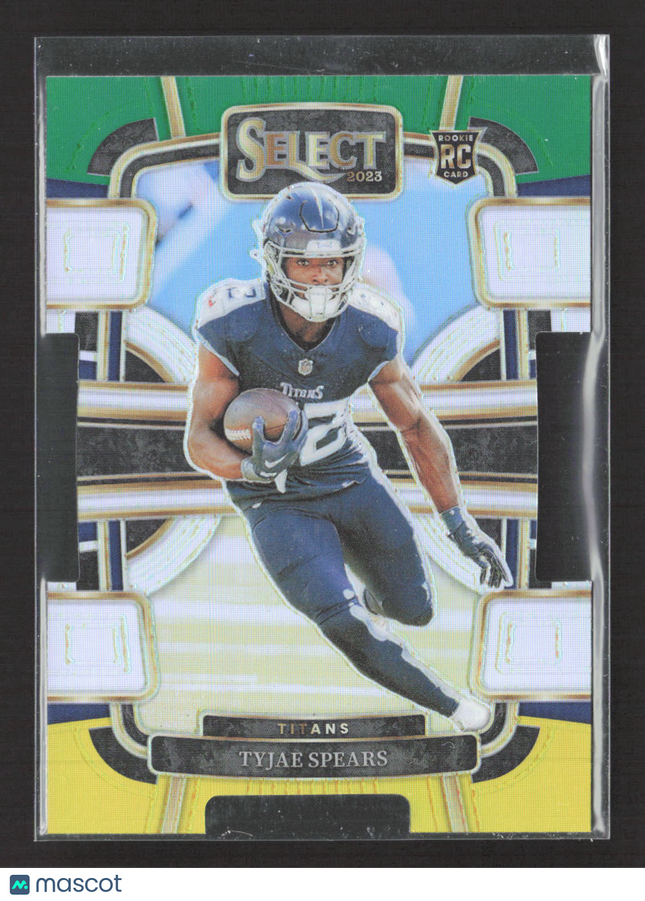 2024 Panini Select Prizm Tyjae Spears #97 Concourse RC Green Yellow