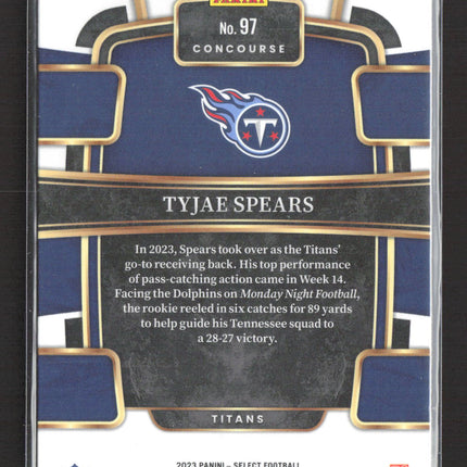2024 Panini Select Football Concourse Tyjae Spears #97 RC