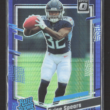 2023 Panini Donruss Optic Prizm Tyjae Spears #297 Blue Hyper