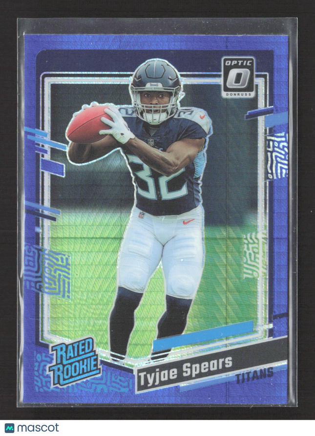 2023 Panini Donruss Optic Prizm Tyjae Spears #297 Blue Hyper