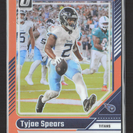 2024 Panini Donruss Optic Prizm Tyjae Spears #191 Orange /249