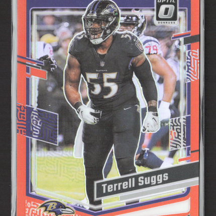 2023 Panini Donruss Optic Prizm Terrell Suggs #18 Orange 175/249