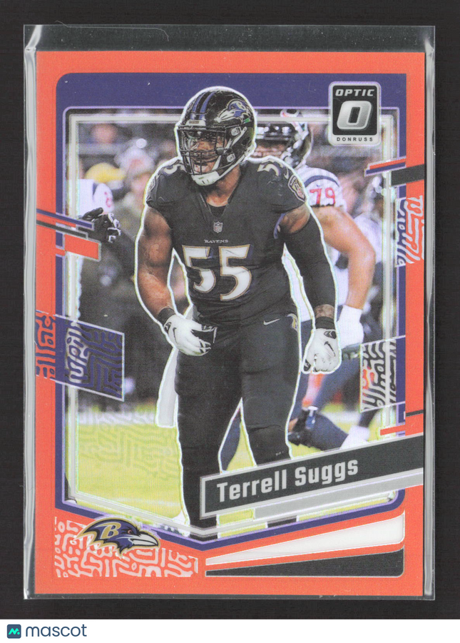 2023 Panini Donruss Optic Prizm Terrell Suggs #18 Orange 175/249