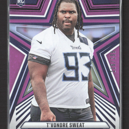 2024 Panini Rookies & Stars T'Vondre Sweat #195 Purple RC 116/299