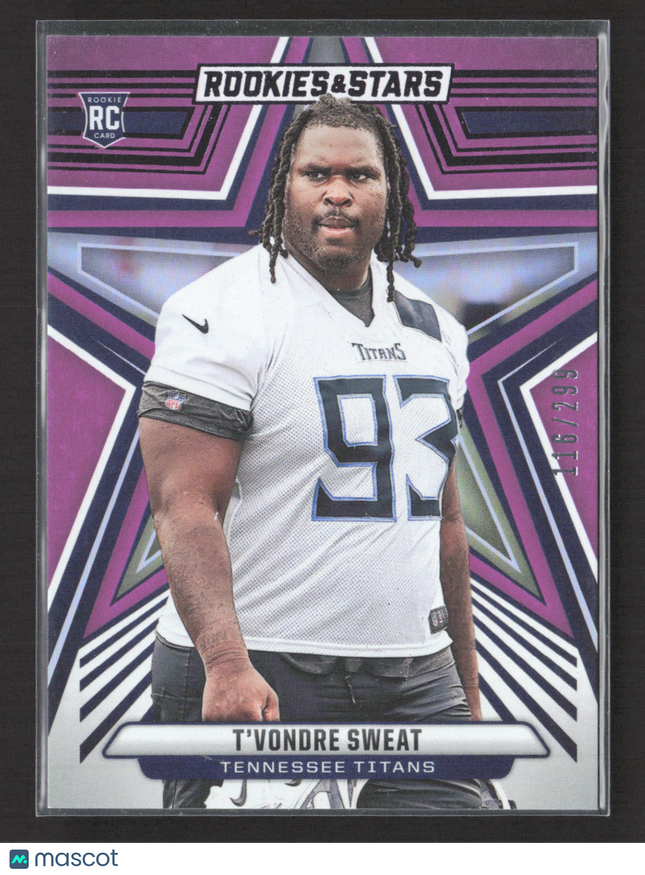 2024 Panini Rookies & Stars T'Vondre Sweat #195 Purple RC 116/299
