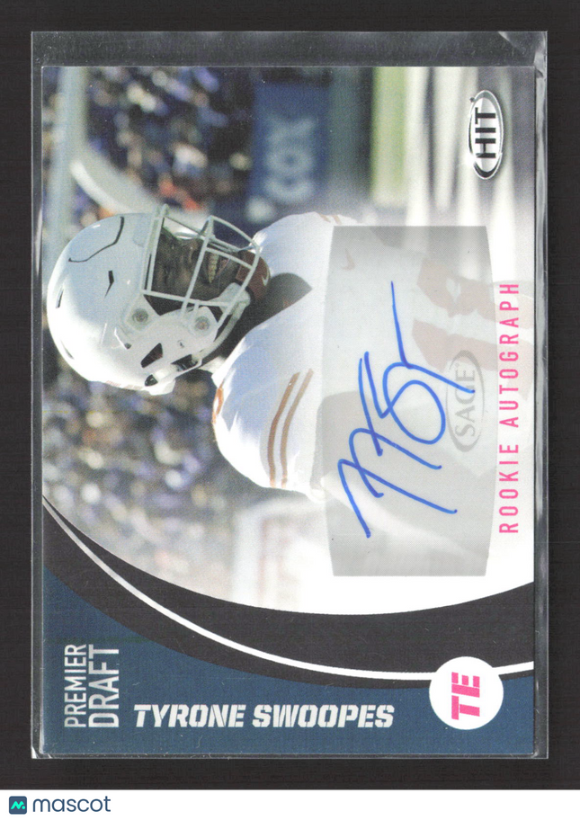 2017 SAGE HIT Premier Draft Tyrone Swoopes #A39 Rookie Autograph