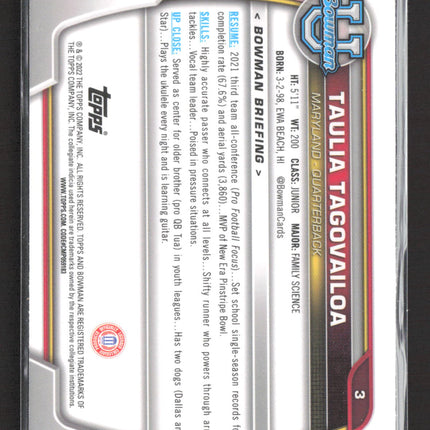 2022 Bowman University Taulia Tagovailoa #3