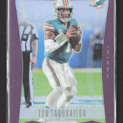 2025 Panini Prizm Deca Tua Tagovailoa #196 Purple 97/99