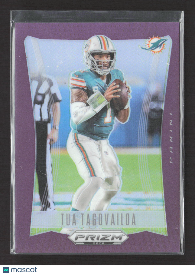2025 Panini Prizm Deca Tua Tagovailoa #196 Purple 97/99