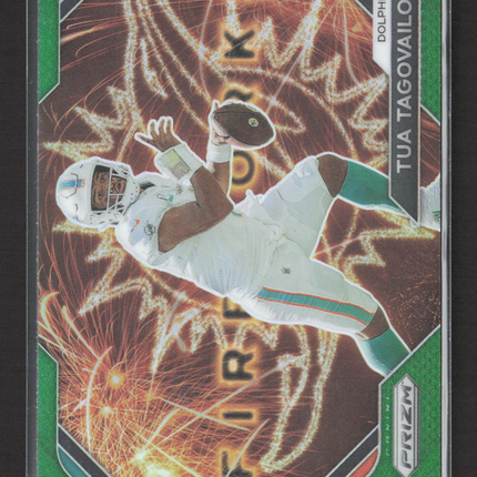 2023 Panini Prizm Fireworks Tua Tagovailoa #F-3 Green