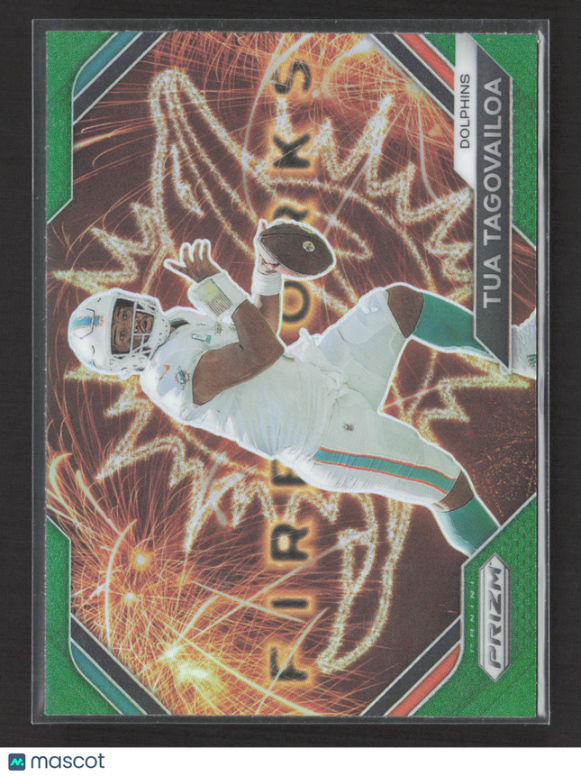 2023 Panini Prizm Fireworks Tua Tagovailoa #F-3 Green