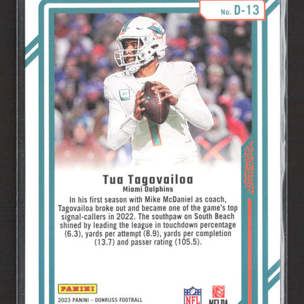 2023 Panini Donruss Dominators Tua Tagovailoa #D-13 Holo
