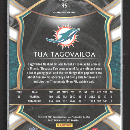 2021 Panini Select Concourse Tua Tagovailoa #45 RC