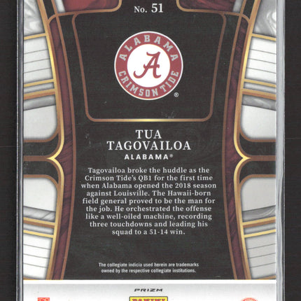 2023 Panini Select Draft Picks Prizm Tua Tagovailoa #51 hyper