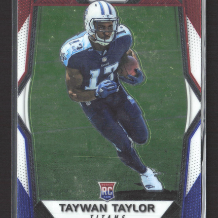 2017 Panini Prizm Taywan Taylor #213 Red White Blue RC