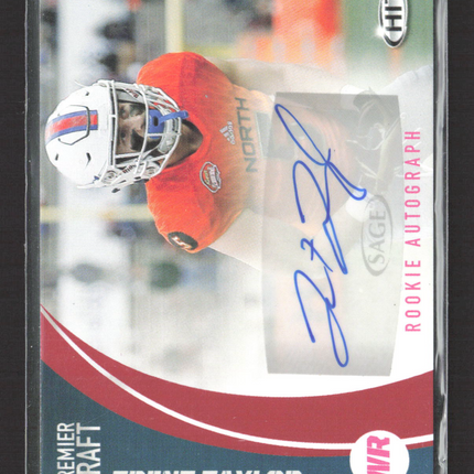 2017 SAGE HIT Premier Draft Trent Taylor #A42 auto