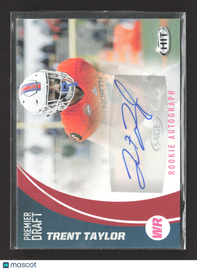 2017 SAGE HIT Premier Draft Trent Taylor #A42 auto