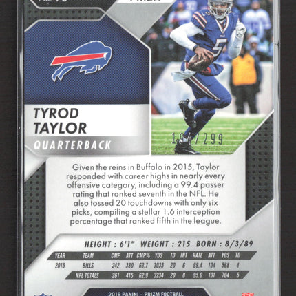 2016 Panini Prizm Tyrod Taylor #90 Orange 194/299