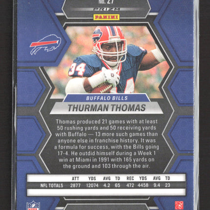 2023 Panini Mosaic Prizm Thurman Thomas #27 Silver