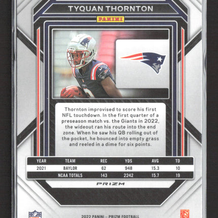 2023 Panini Prizm Tyquan Thornton #328 Green RC