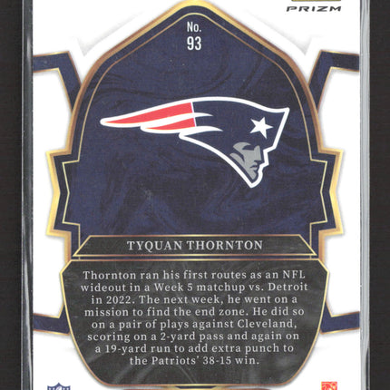 2023 Panini Select Prizm Tyquan Thornton #93 Concourse RC silver