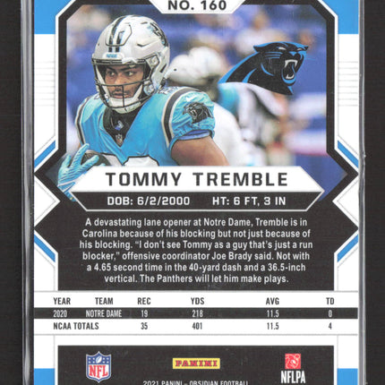 2021 Panini Obsidian Tommy Tremble #160 RC