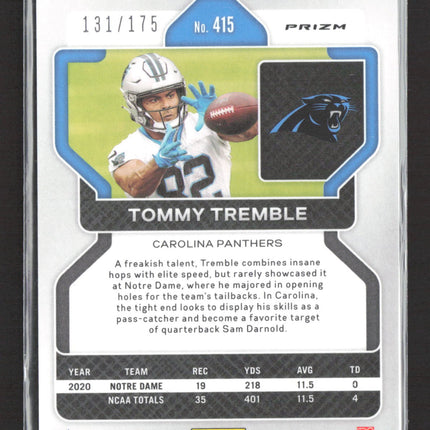 2021 Panini Prizm Tommy Tremble #415 Green hyper RC 131/175