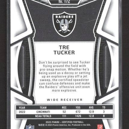 2023 Panini Certified Tre Tucker #172 RC 192/399