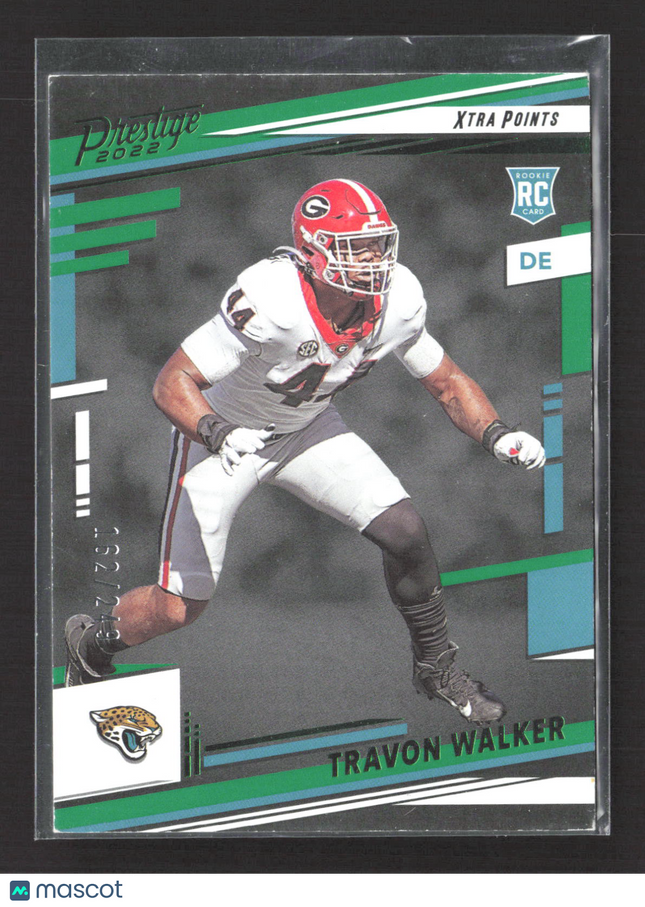 2022 Panini Prestige Xtra Points Travon Walker #337 Green 162/249 RC