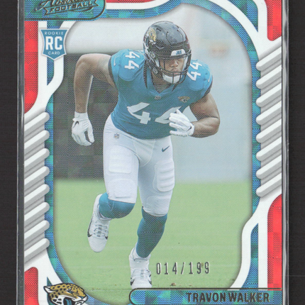 2022 Panini Absolute Football Travon Walker #125 orange Squares RC 014/199