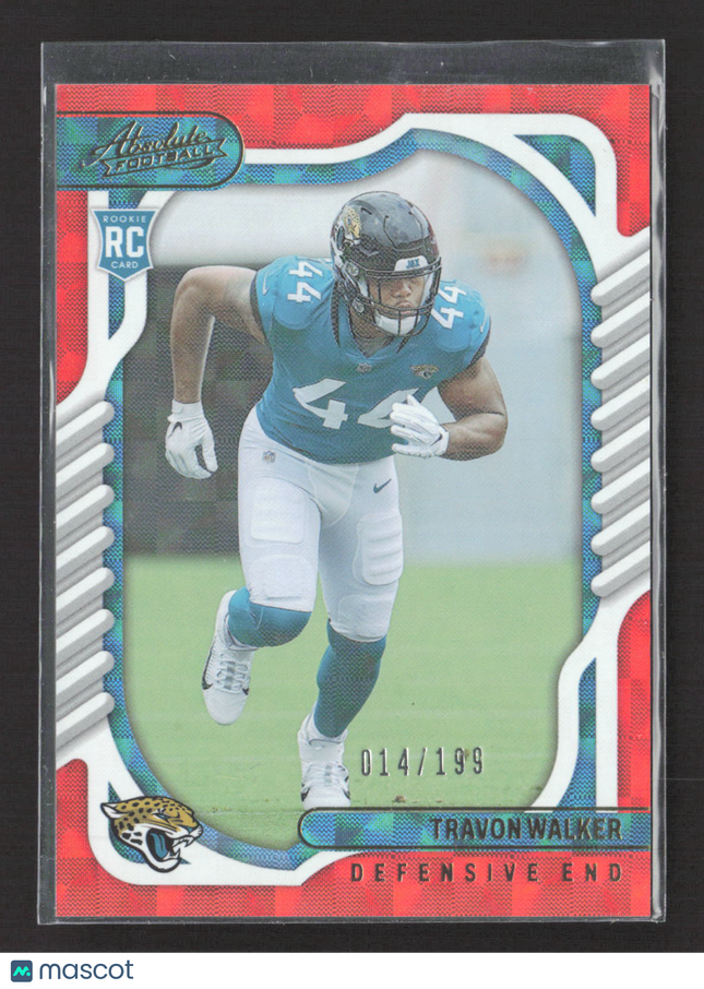 2022 Panini Absolute Football Travon Walker #125 orange Squares RC 014/199